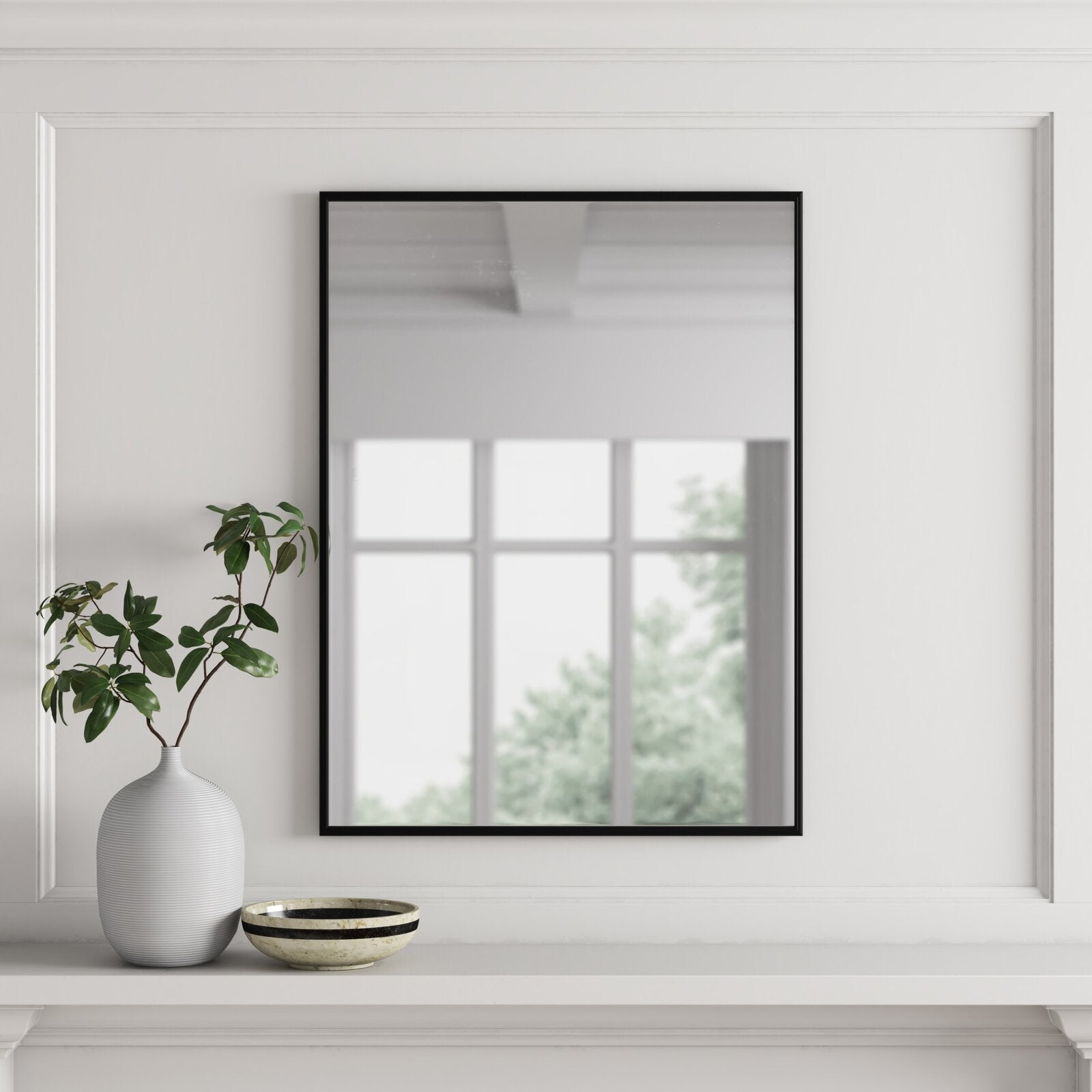 Black Connerton Modern & Contemporary Accent Mirror pt1152