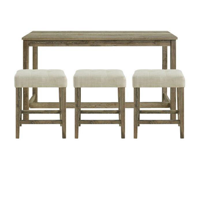 60'' L x 20'' W x 36'' H Connor 3 Person Counter Height Dining Set