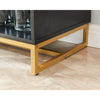 Black Console Bar Cabinet with Wine Storage