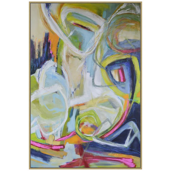 43.75" H x 33.75" W x 1.5 " D Constant Knot - Picture Frame Painting on Canvas