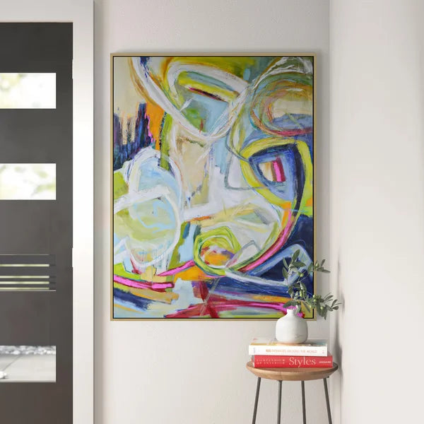 43.75" H x 33.75" W x 1.5 " D Constant Knot - Picture Frame Painting on Canvas
