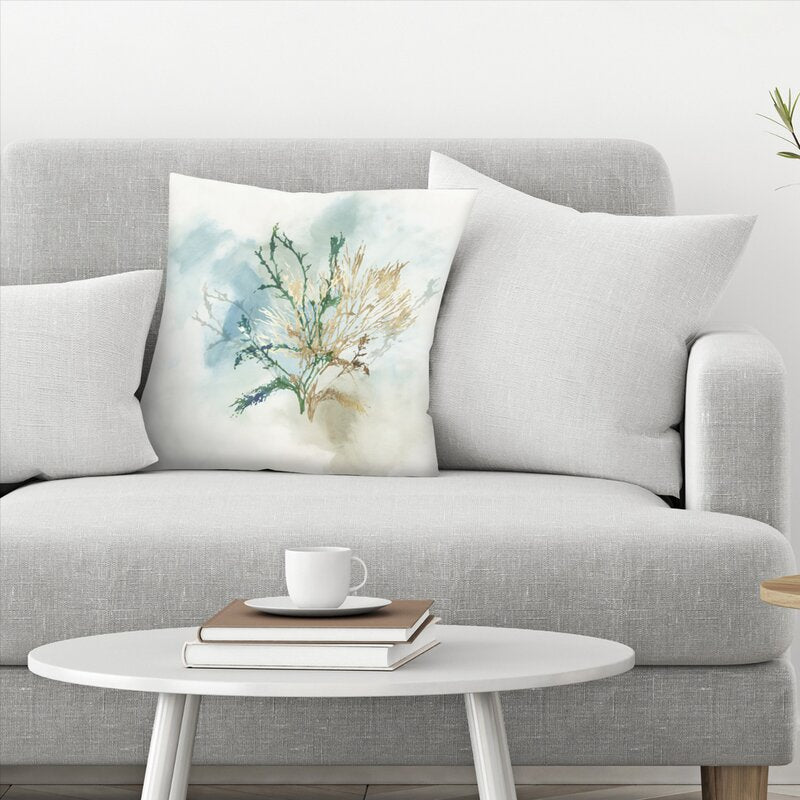 14" H x 14" W Coral II Throw Pillow