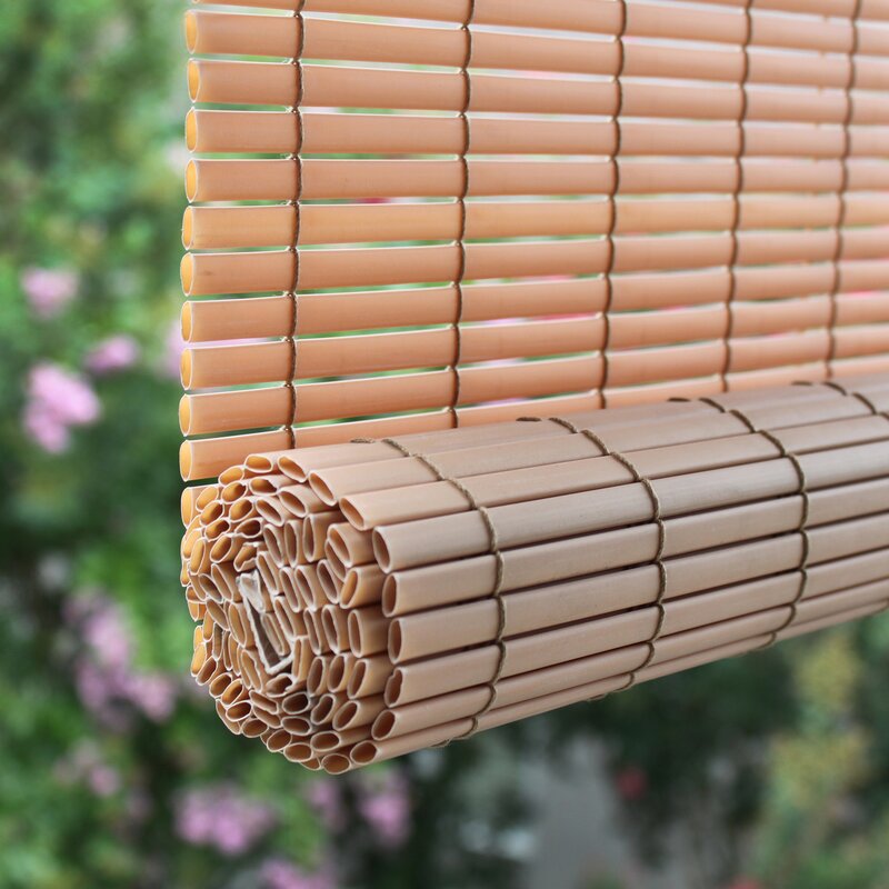 Bamboo Outdoor Roller Cord-Free Shades #LX2016