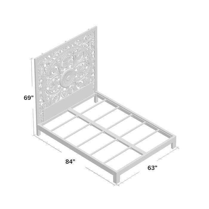 Corder Platform Bed, Black - Queen (#K2457 - 2 BOXES)