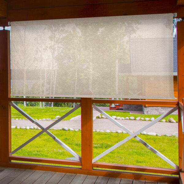 96" W x 72" L Cordless Sun Semi-Sheer Outdoor Roller Shade