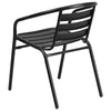 Black Corrales Stacking Patio Dining Chair (Set of 4) SHB443