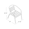 Black Corrales Stacking Patio Dining Chair (Set of 4) SHB443