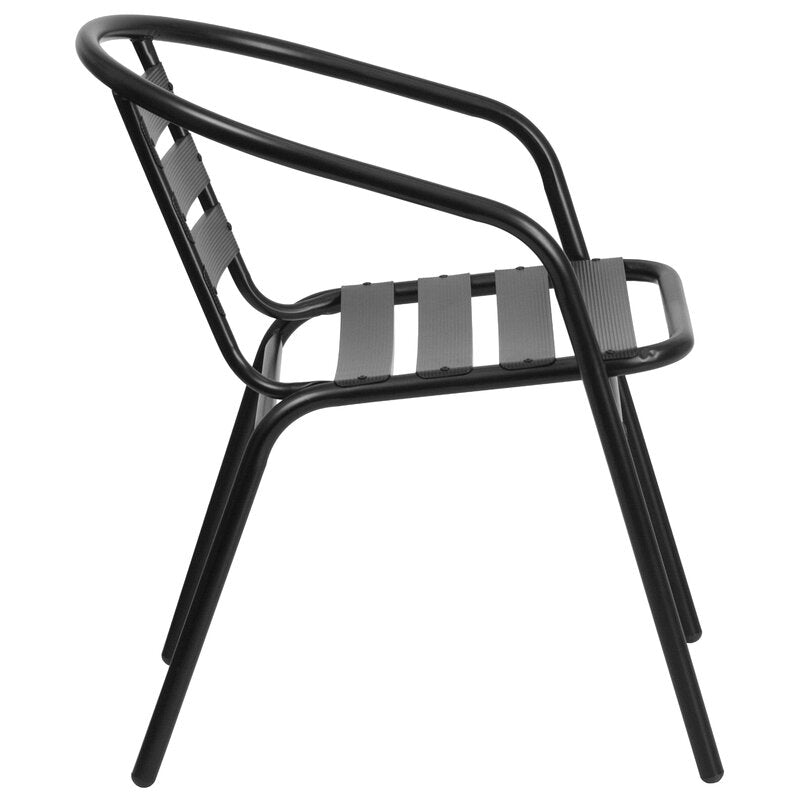 Black Corrales Stacking Patio Dining Chair (Set of 4) SHB443