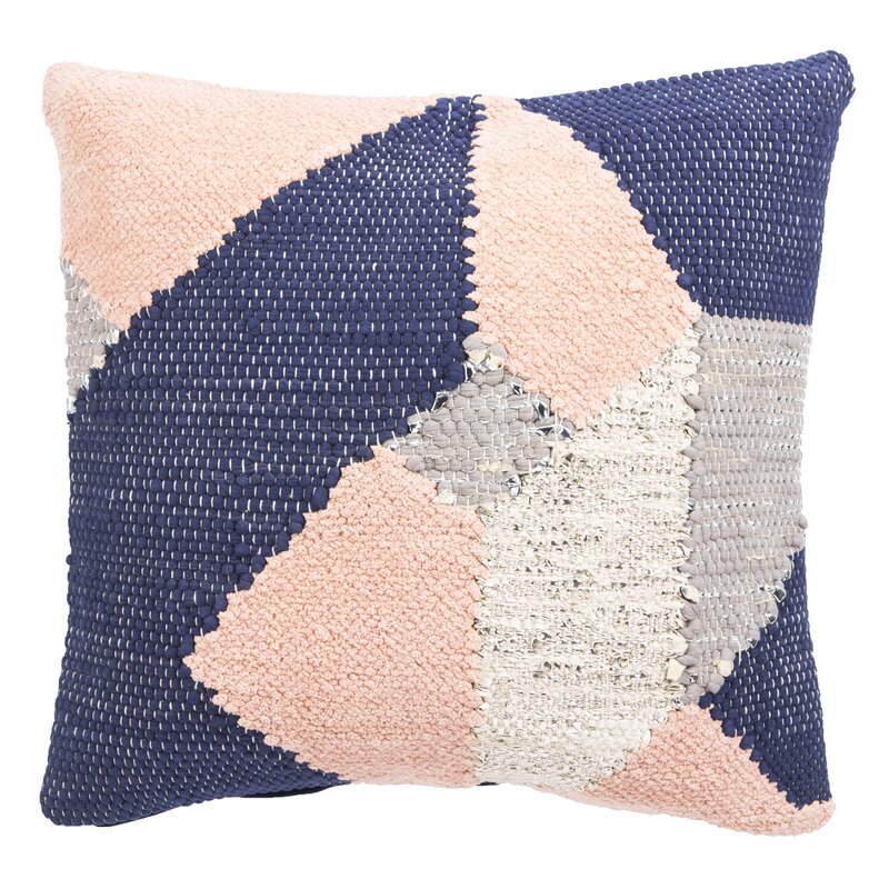 Blue/Orange Cosmic Geometric 22" Throw Pillow Cover TJ221