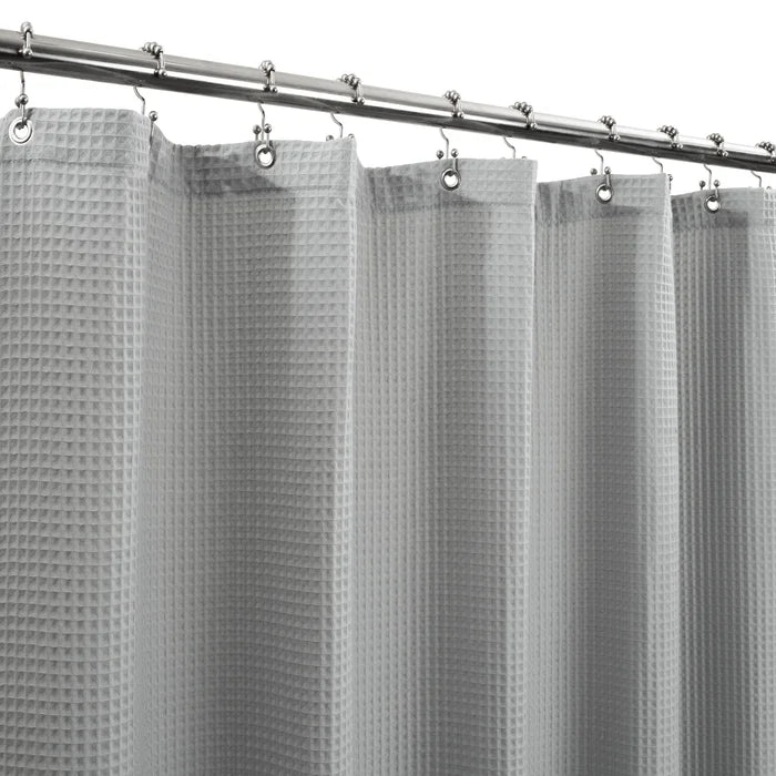 78" H x 72" W Light Gray Cottingham Cotton Blend Solid Color Single Shower Curtain