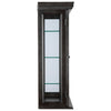 20'' Wide Solid Wood Mirrored Back Curio Cabinet