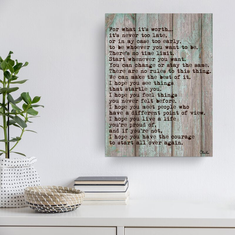 'Courage' Wrapped Canvas Print - 16" x 12" (#K3870)