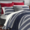 3 Pieces Full/Queen Craver Navy 100% Cotton Reversible Modern & Contemporary Duvet Cover Set