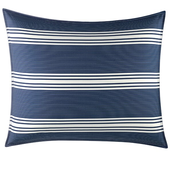 3 Pieces Full/Queen Craver Navy 100% Cotton Reversible Modern & Contemporary Duvet Cover Set