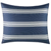 3 Pieces Full/Queen Craver Navy 100% Cotton Reversible Modern & Contemporary Duvet Cover Set