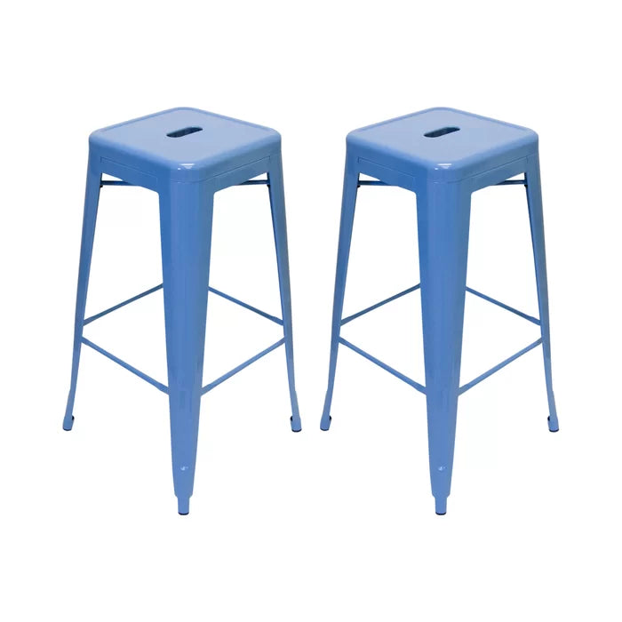 Blue Crawford Bar Stool (30.5" Seat Height) (Set of 2)