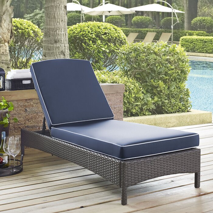 Crawfordsville Outdoor Chaise Lounge with Cushion (#HA601)