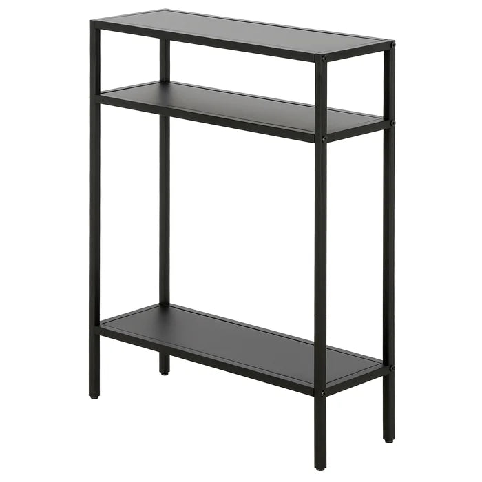 29.5" H x 22" W x 8" D Blackened Bronze Crepeau Console Table