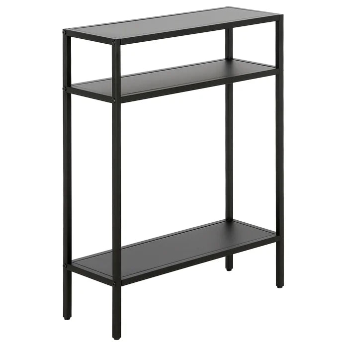 29.5" H x 22" W x 8" D Blackened Bronze Crepeau Console Table