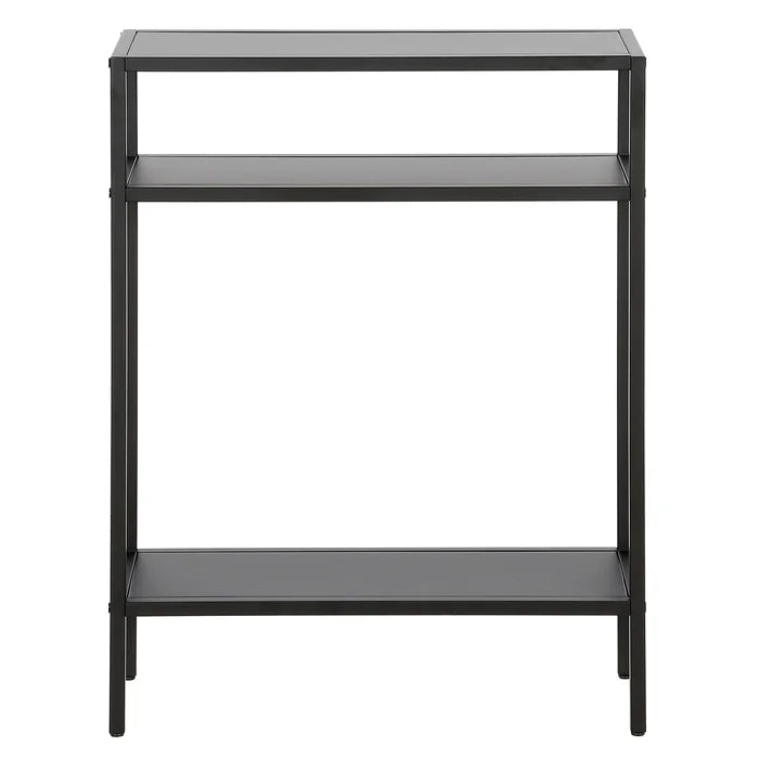 29.5" H x 22" W x 8" D Blackened Bronze Crepeau Console Table