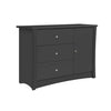 Crescent 3 Drawer Combo Dresser, Gray (#K3911)