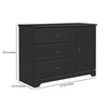 Crescent 3 Drawer Combo Dresser, Gray (#K3911)