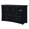 Black Crescent 6 Drawer Double Dresser pt656