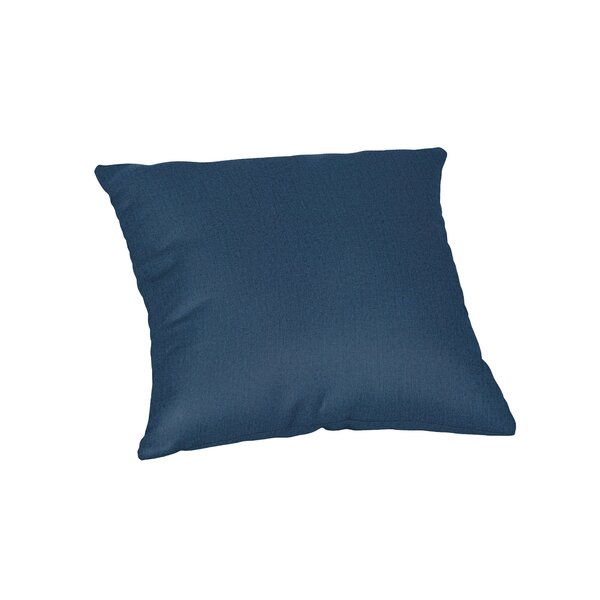 18" x 18" Canvas Navy Crispin Outdoor Square Sunbrella Pillow Cover & Insert (Set of 4) pt913
