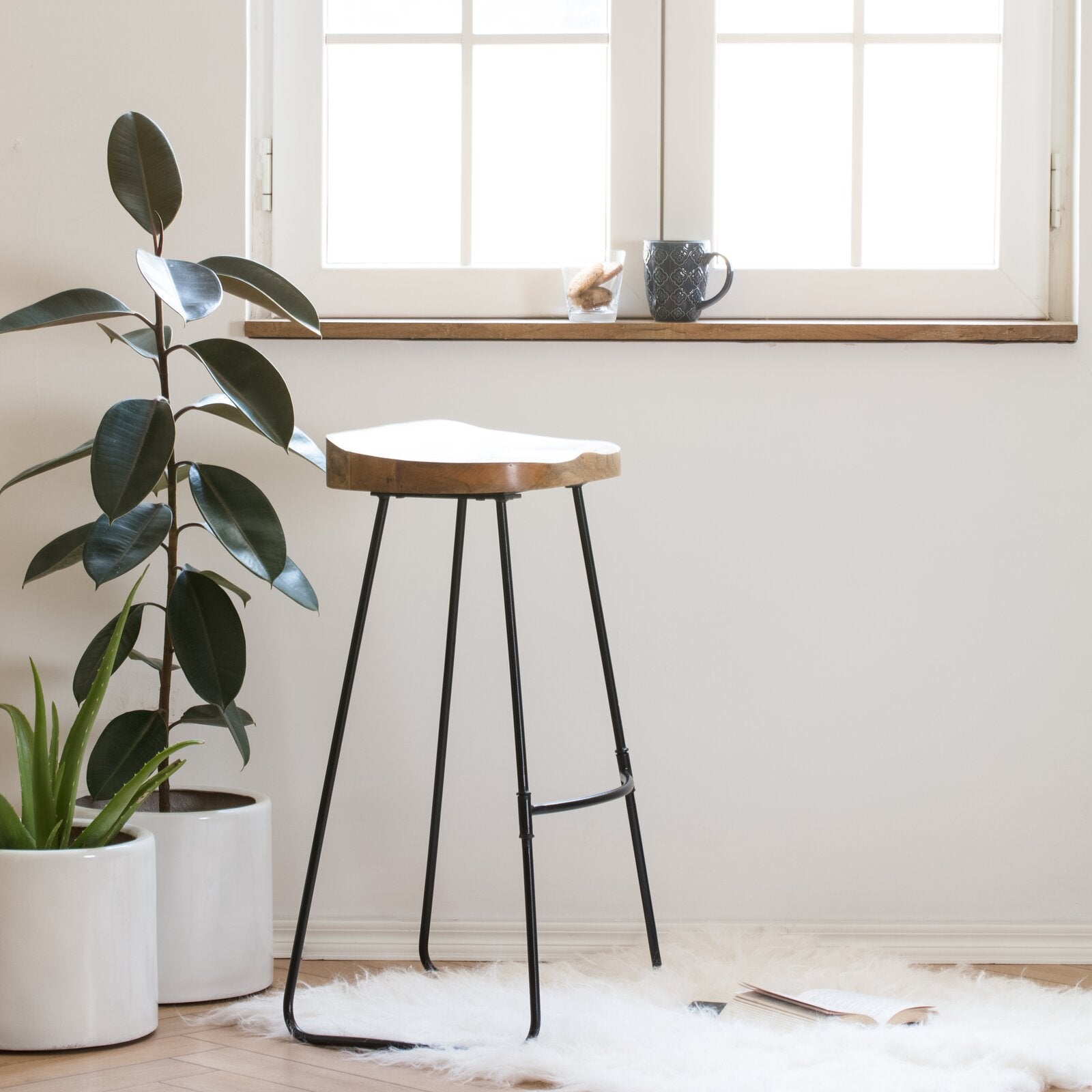 Crooke solid wood bar stool store