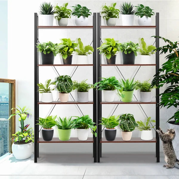 58.26" H x 23.6" W x 12.7" D Cruciano Trapezoid Shelf Shelving Unit
