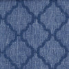 Blue Cuadra Geometric Ruffled 58'' Window Valance B15-LC577