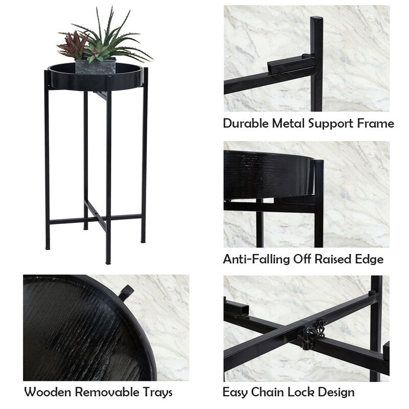 Black Cueto Tray Top End Table