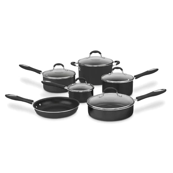 Black Cuisinart Advantage Non Stick 11 Pieces Aluminum Cookware Set