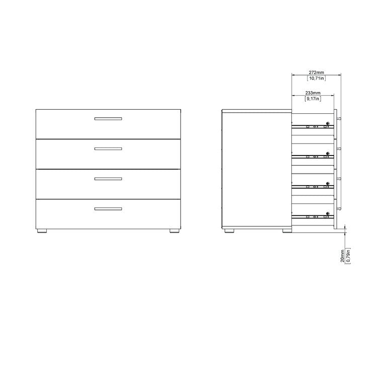 White Culpeper 4 Drawer Dresser pt894