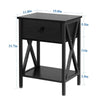 Black Cushing 1 - Drawer Metal Nightstand (Set of 2) CA462