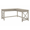 Washed Gray Cyra L-Shape Writing Desk MG479