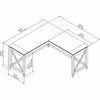 Washed Gray Cyra L-Shape Writing Desk MG479