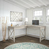 Washed Gray Cyra L-Shape Writing Desk MG479
