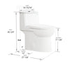 DeerValley Dual-Flush Elongated One-Piece Full-Size Toilet (Seat Included)