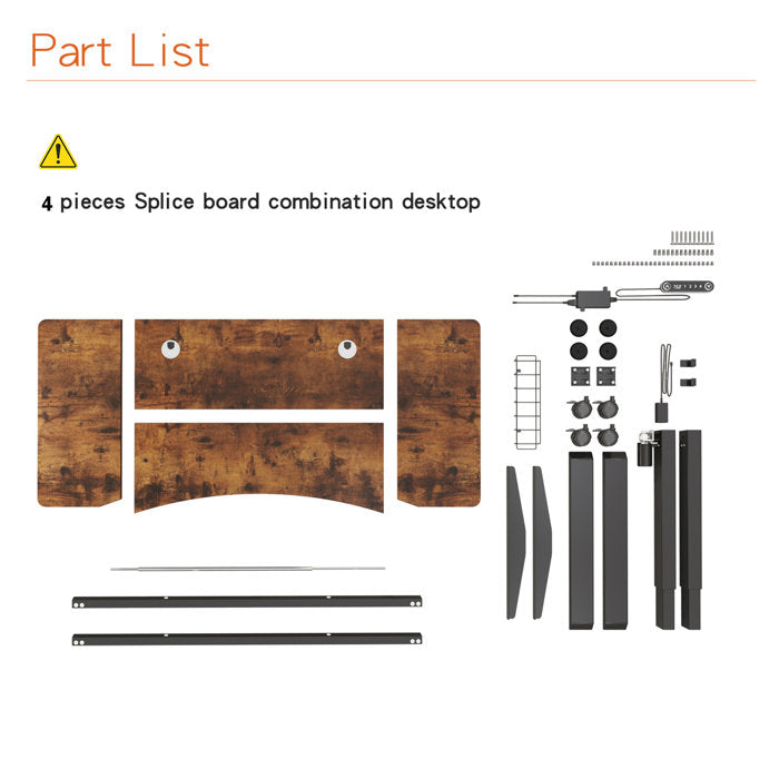 Daiah Ergonomic Curved Height Adjustable Standing Desk