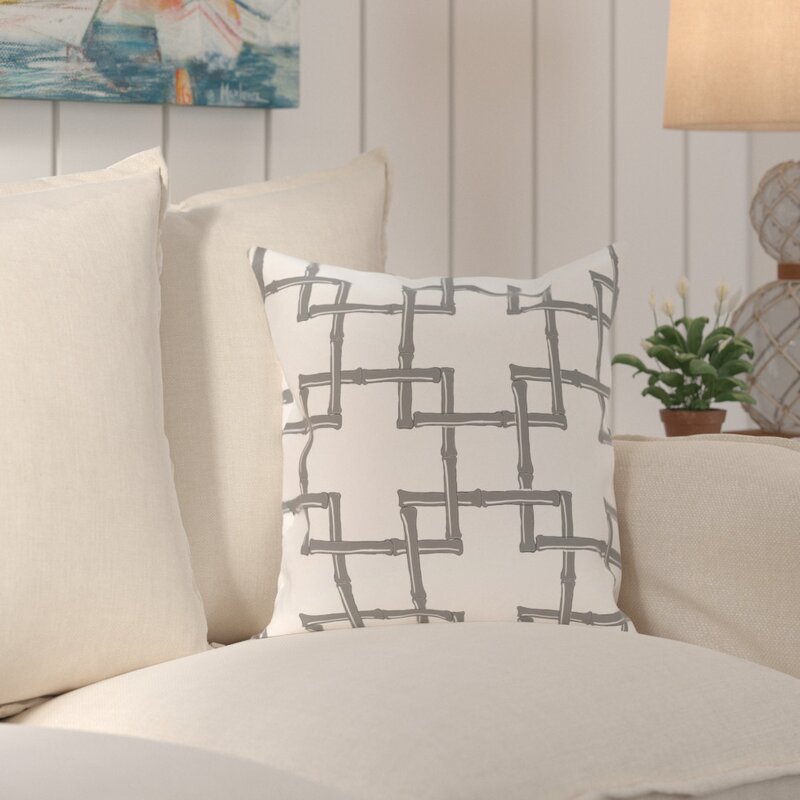 16" H x 16" W Gray Dalewood Outdoor Square Pillow Cover & Insert