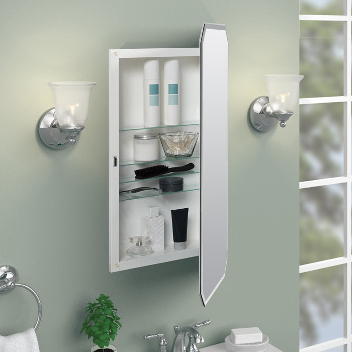 30.5" H x 16.5" W x 4.5" D Danieljames Recessed Frameless Medicine Cabinet