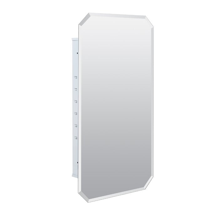 30.5" H x 16.5" W x 4.5" D Danieljames Recessed Frameless Medicine Cabinet
