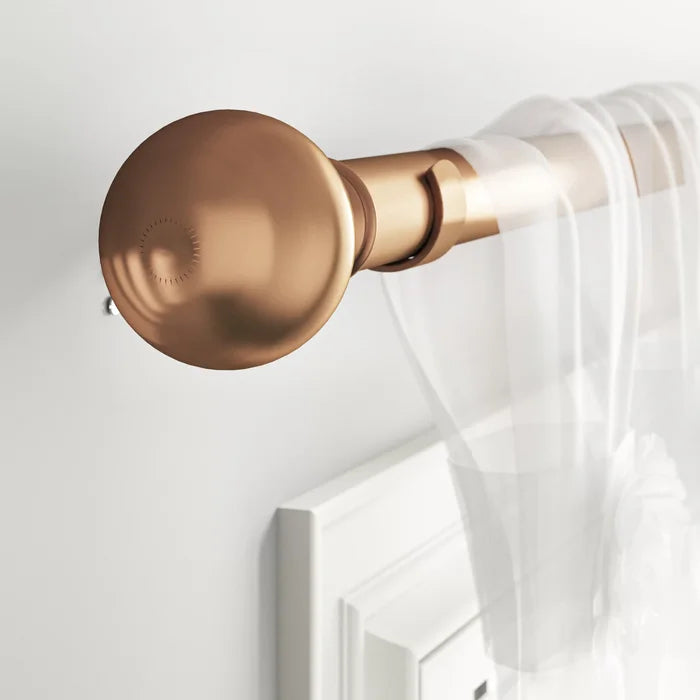 28"-48" Soft Gold Darion Adjustable Single Curtain Rod