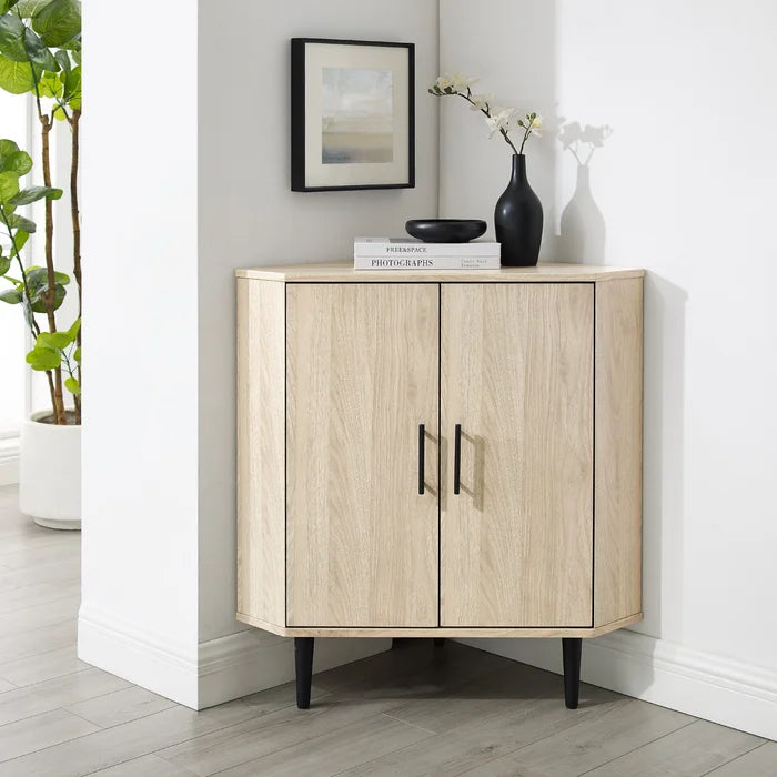 Birch Darlinda 32'' Tall 2 - Door Corner Accent Cabinet