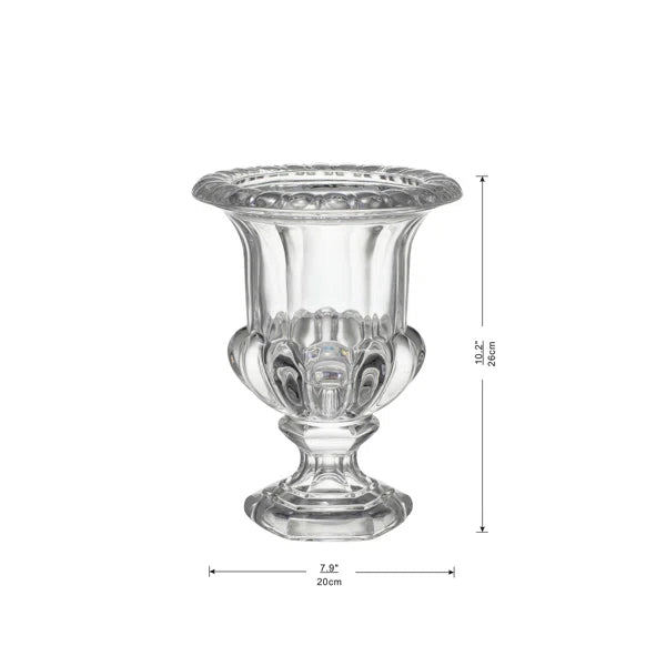 10" H x 8" W x 8" D Daryia Clear Glass Table Vase