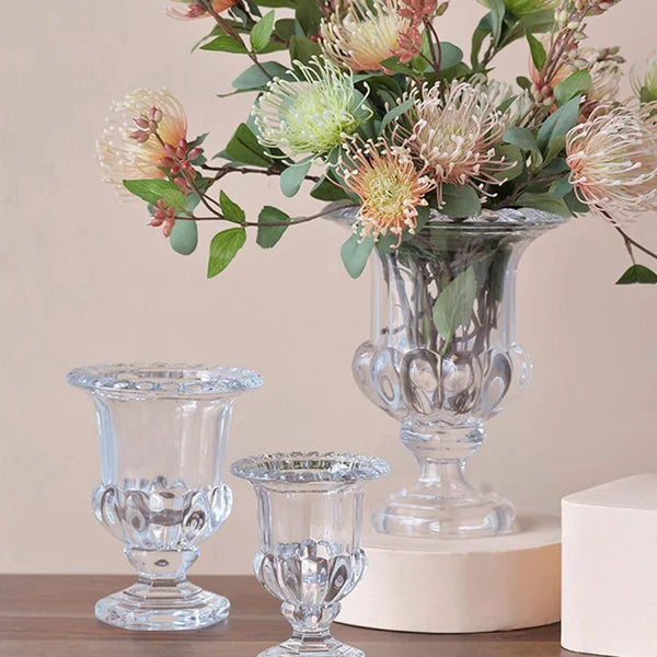 10" H x 8" W x 8" D Daryia Clear Glass Table Vase