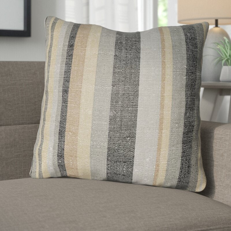 20" H x 20" W Gray/Light Gray Daucourt Outdoor Square Pillow Cover & Insert (SET OF 3) CA486