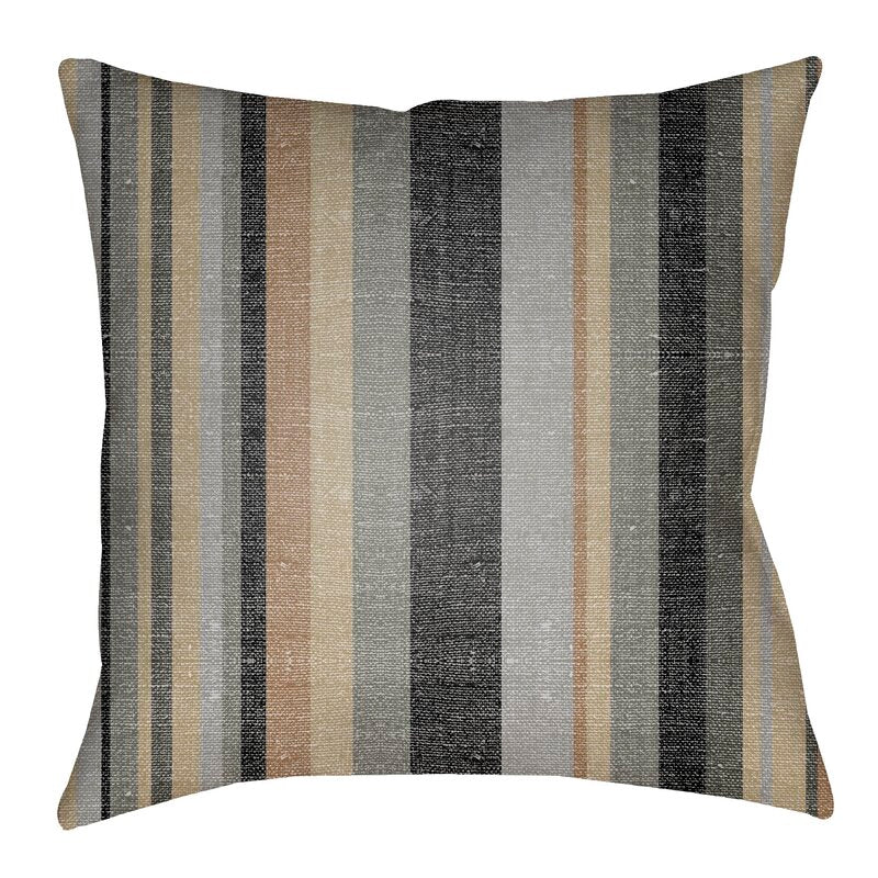 20" H x 20" W Gray/Light Gray Daucourt Outdoor Square Pillow Cover & Insert (SET OF 3) CA486