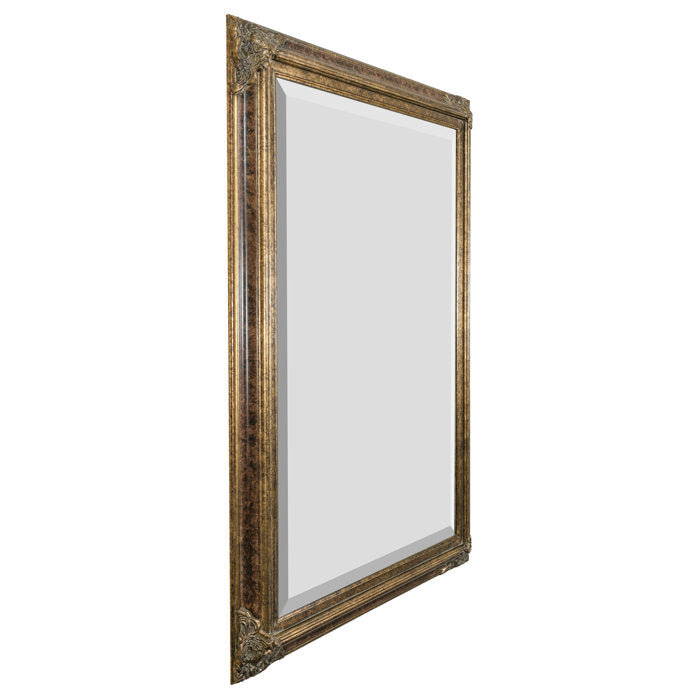 Burl Marble and Gold David-Paul Rectangle Wall Mirror